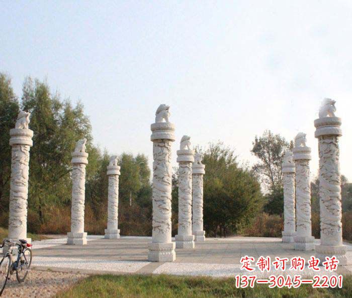 福建高级汉白玉龙柱广场文化柱石雕