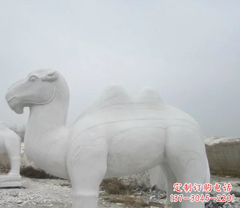 福建汉白玉骆驼石雕