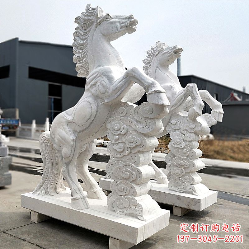 福建精美马踏祥云石雕,栩栩如生