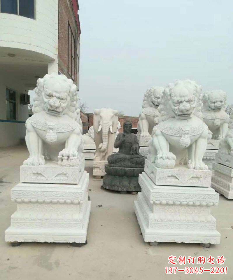 福建精美狮子雕塑,复古典雅高贵