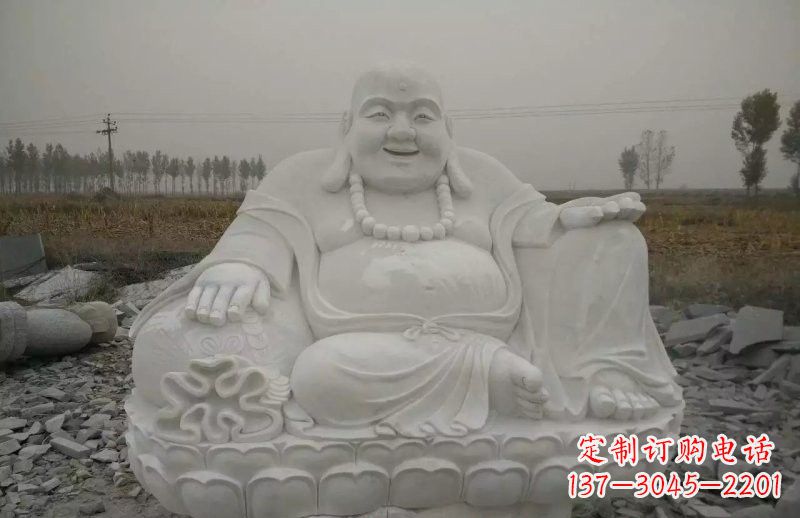福建质感非凡的汉白玉弥勒佛雕塑