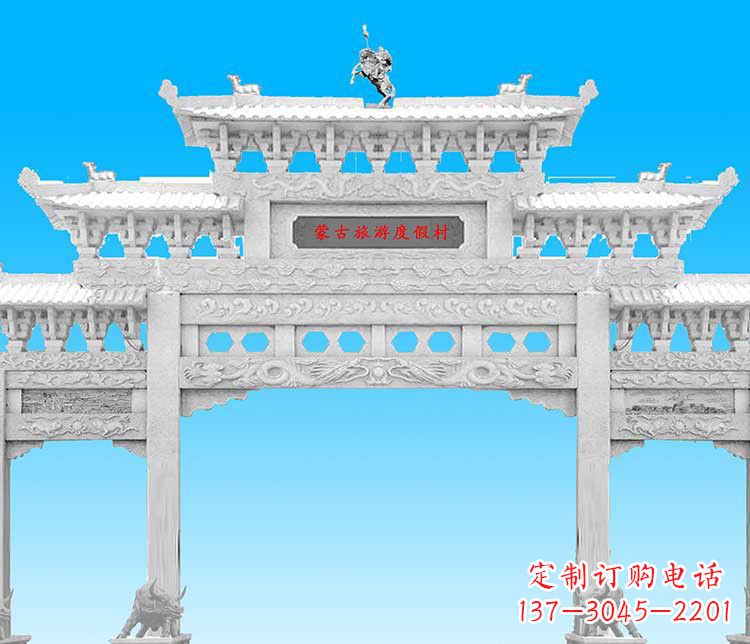 福建汉白玉牌楼雕塑,传承经典之美