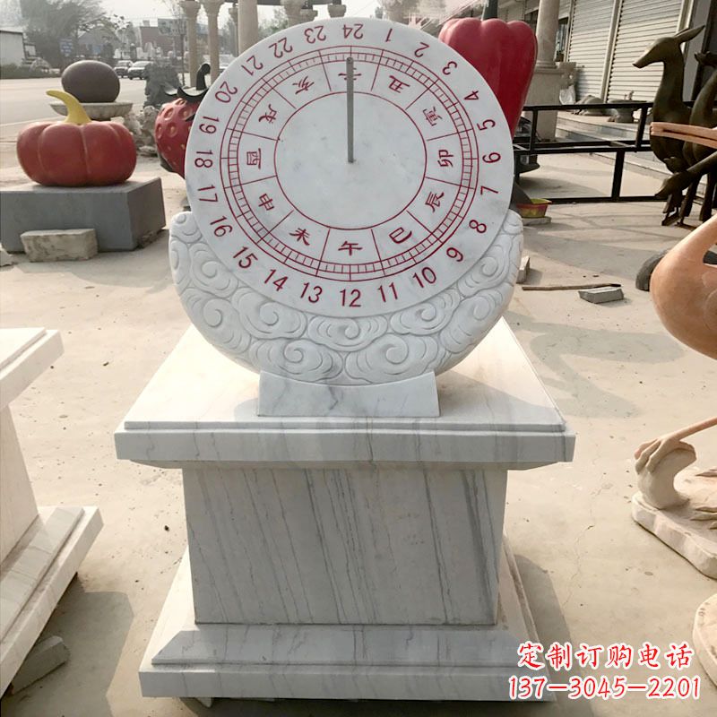 福建精美汉白玉日晷石雕,给您带来精致的收藏价值