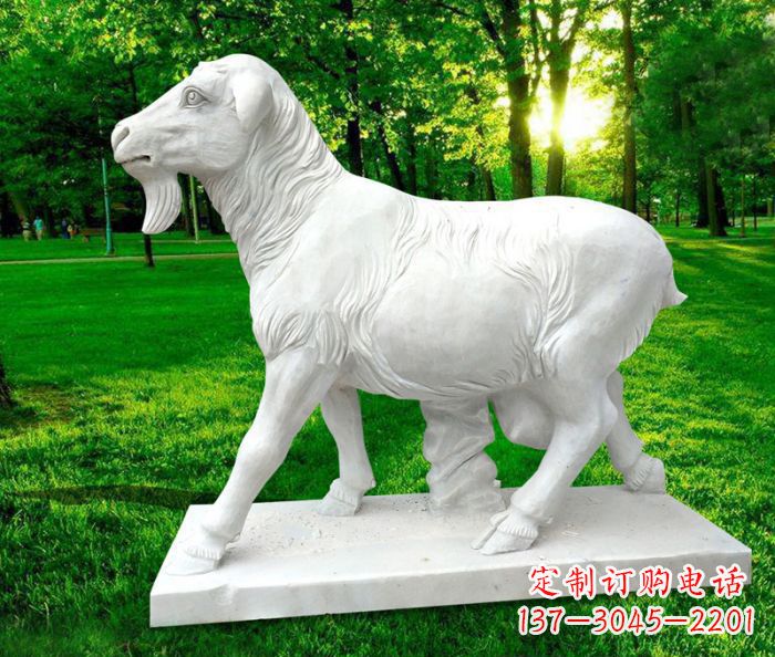 福建中领雕塑:精美山羊石雕