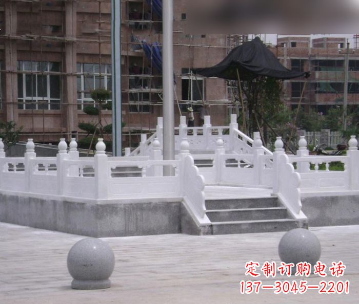 福建汉白玉升旗台校园石雕
