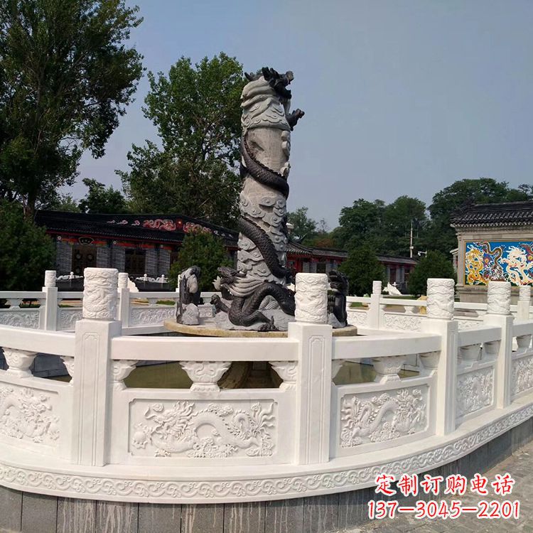 福建汉白玉石雕刻护栏,精美而别致