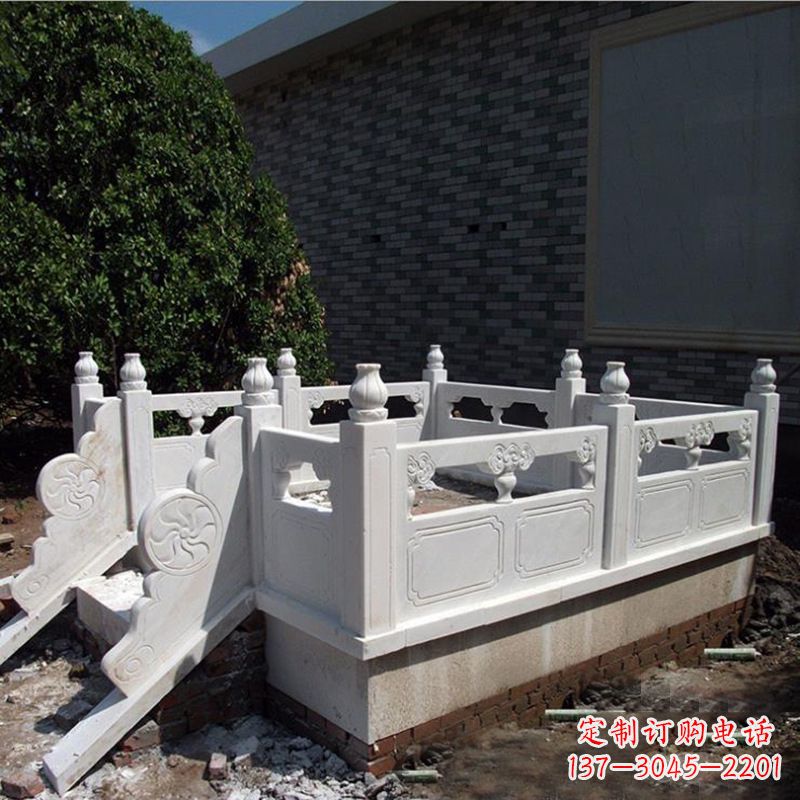 福建优雅而高贵的汉白玉石升旗台雕塑