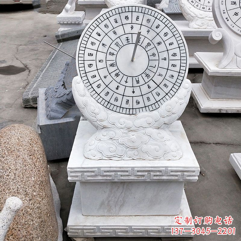 福建汉白玉石日晷雕塑,专属的精美记忆