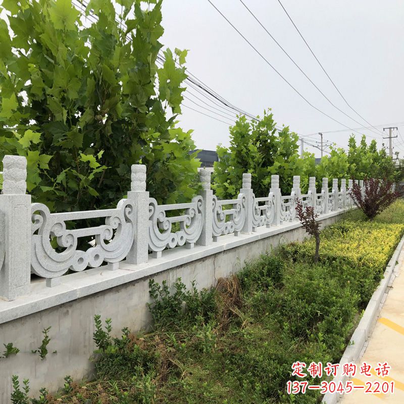 福建汉白玉石栏杆雕塑，精雕细琢，精美无比