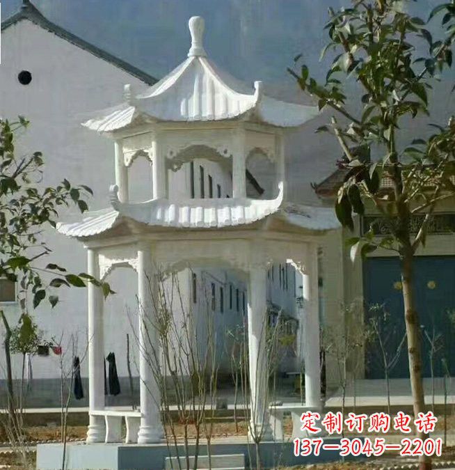 福建汉白玉凉亭雕塑,为您打造完美的艺术空间