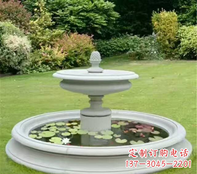 福建紫罗兰汉白玉喷泉雕塑