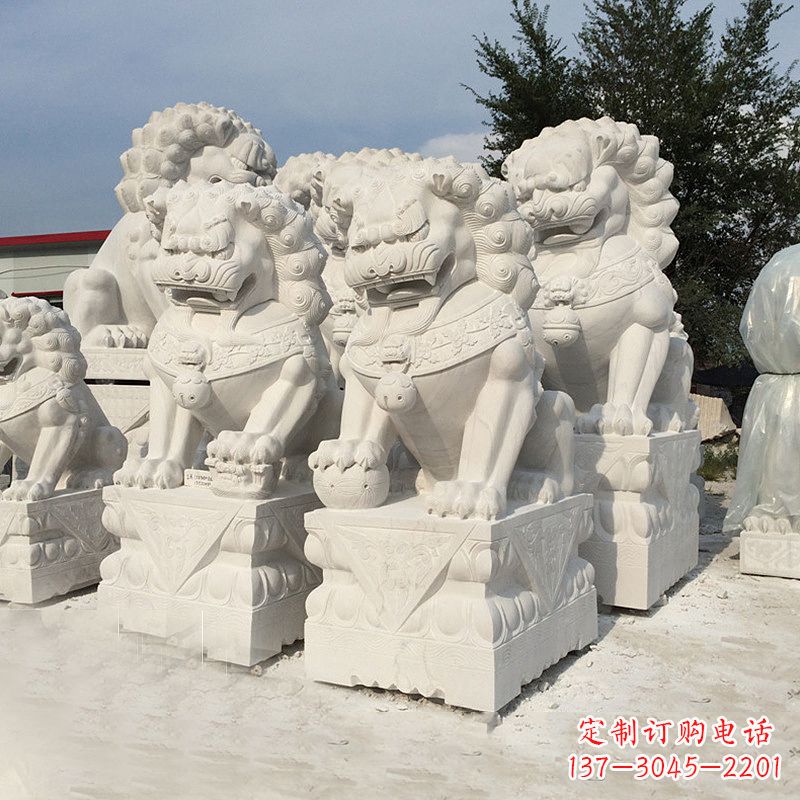 福建历史悠久的汉白玉狮子雕塑