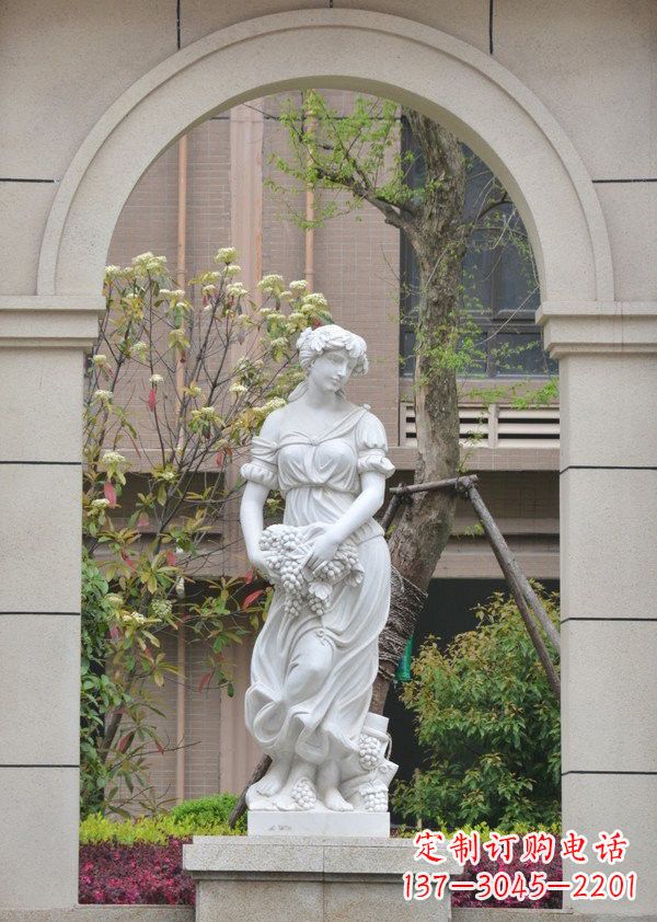 福建汉白玉西方美女雕塑