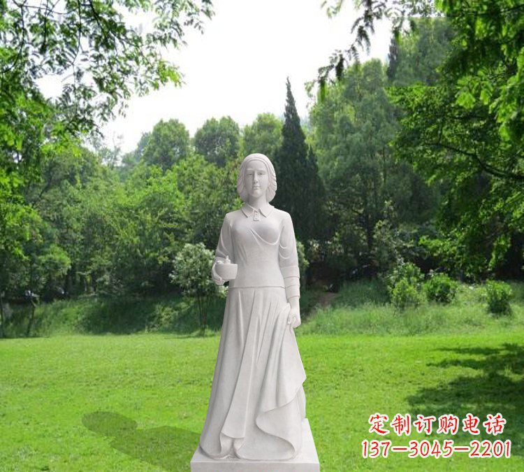 福建纪念南丁格尔的经典白玉雕塑
