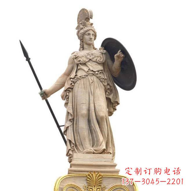福建艺术定制——汉白玉希腊女神雅典娜雕塑
