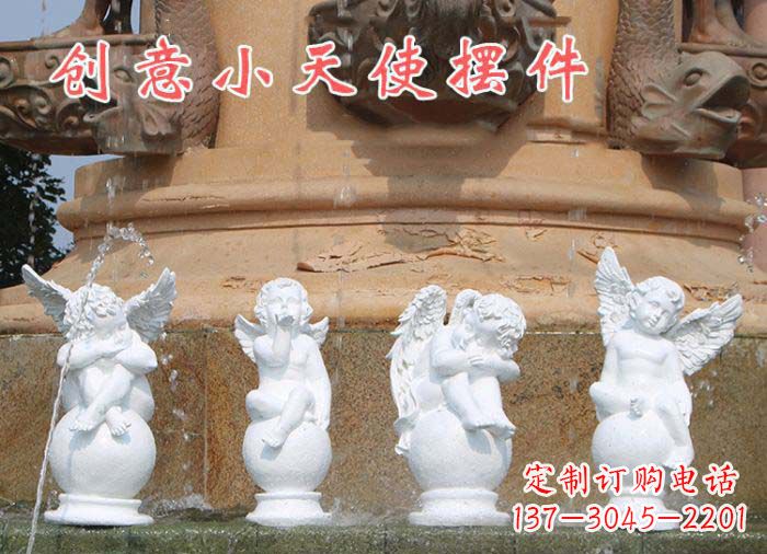 福建中领雕塑:汉白玉小天使雕塑