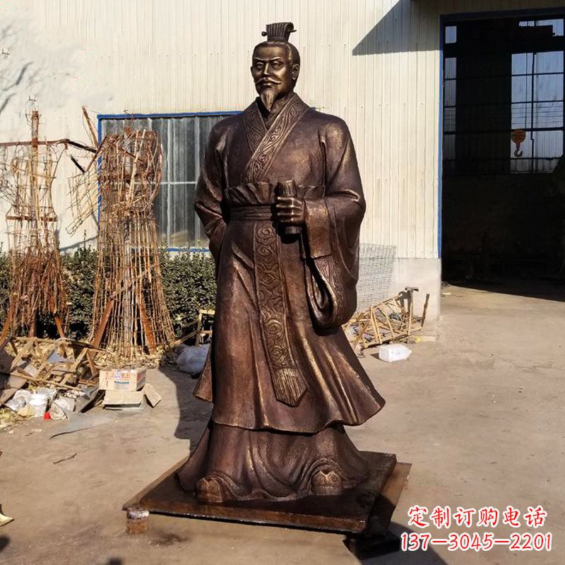 福建高质量汉武帝刘彻铜雕塑像