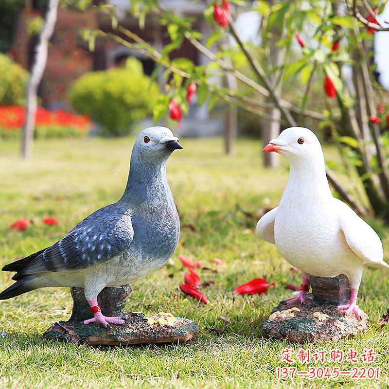福建中领雕塑:精美和平鸽雕塑