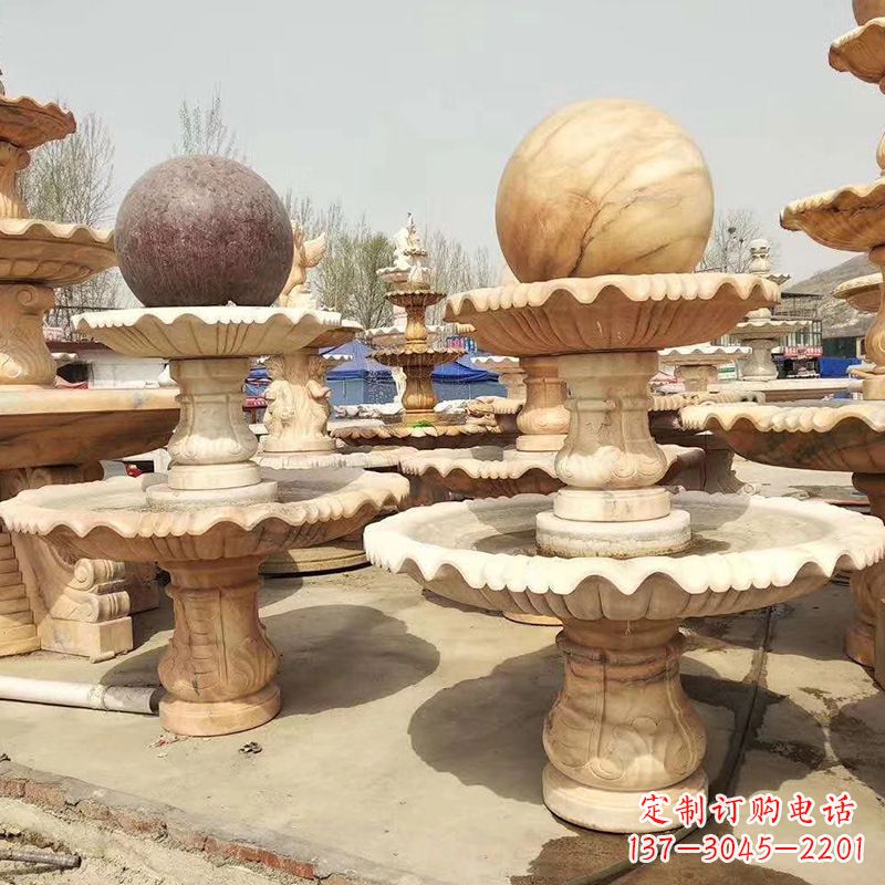 福建河北石雕风水球喷泉,给您无与伦比的美景