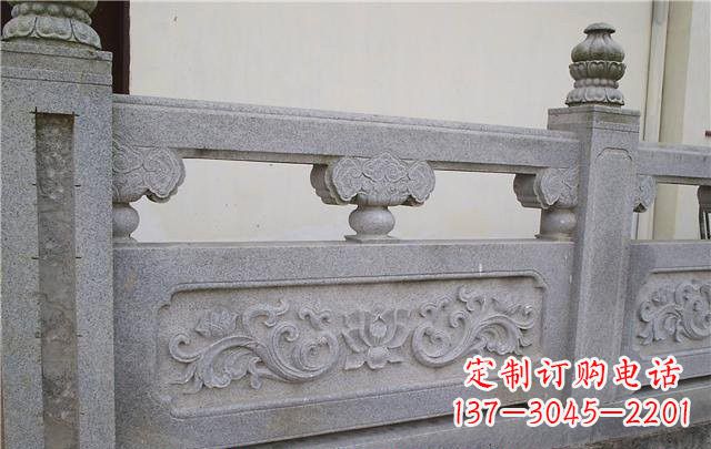福建荷花浮雕石栏板