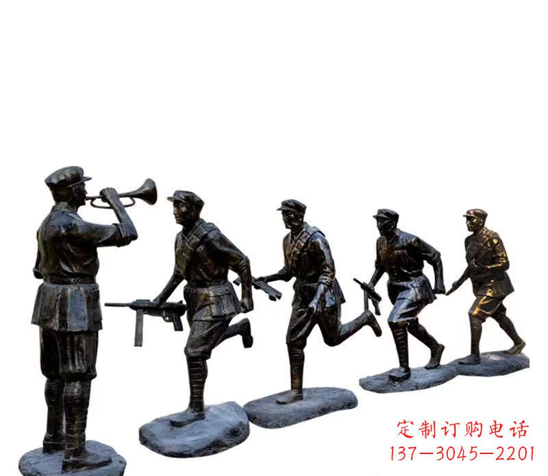 福建红色文化主题红军铜雕塑