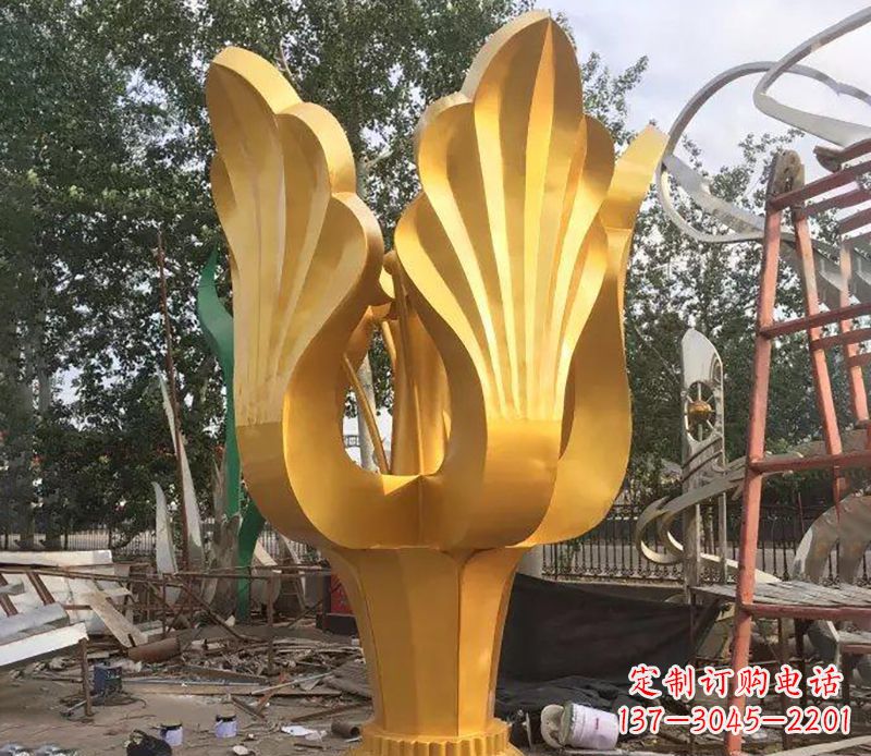 福建精美紫荆花不锈钢雕塑