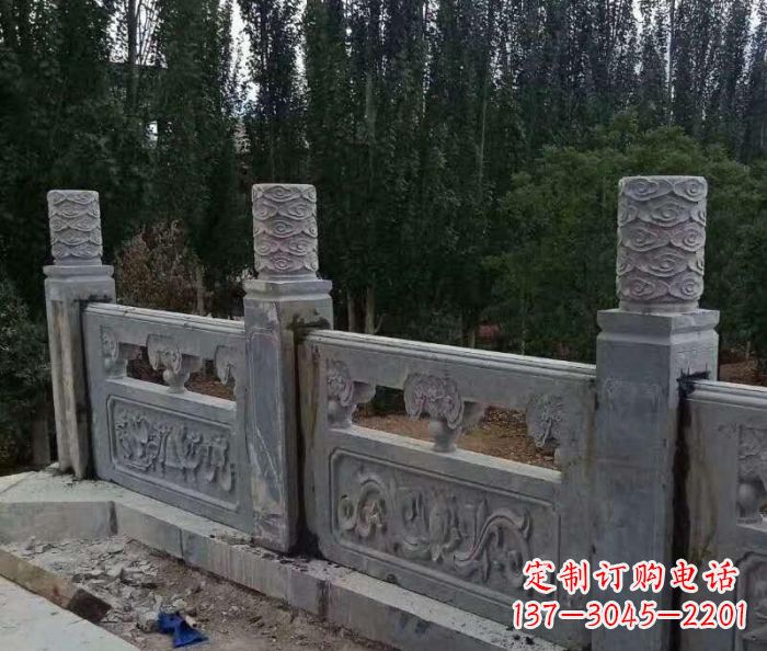 福建定制石质护城河栏板雕塑