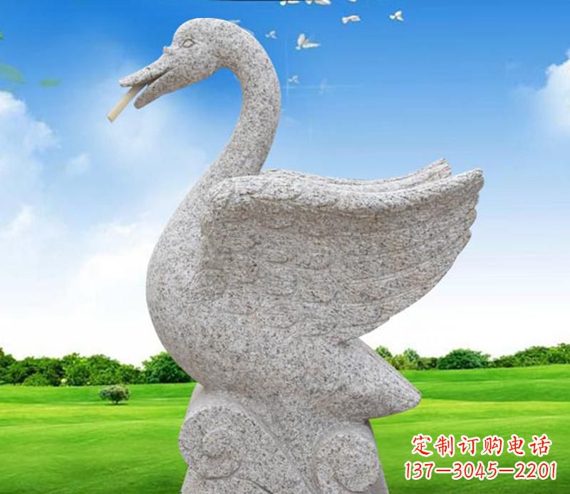 福建花岗岩艺术天鹅雕塑