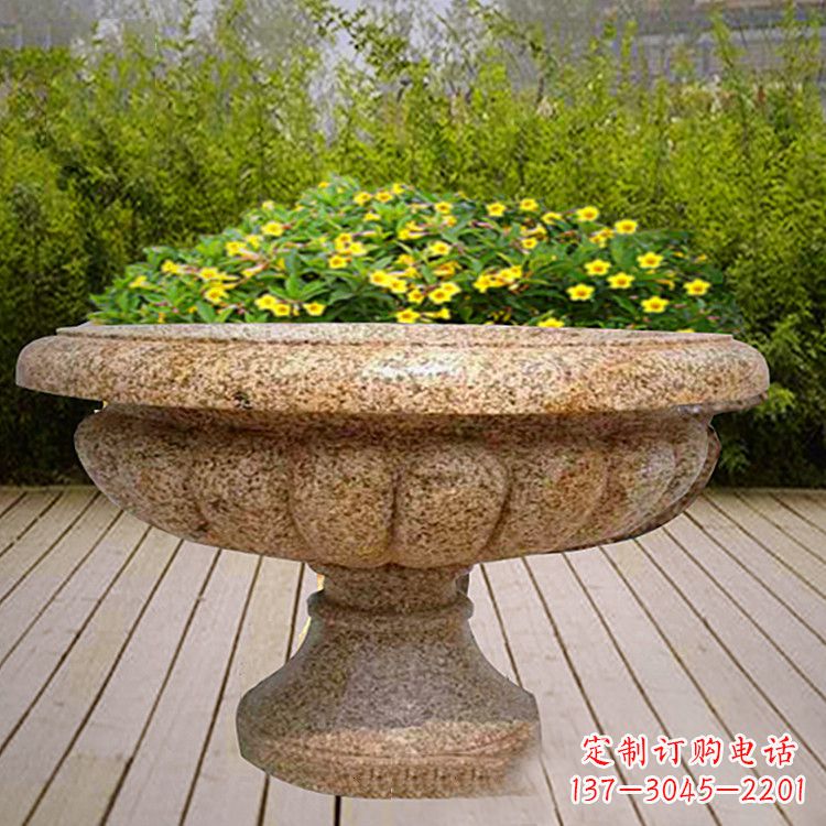 福建专业的花岗岩欧式园林花盆雕塑