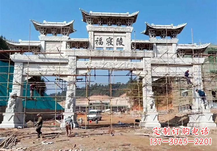 福建花岗岩牌坊雕塑，精致细腻的定制精品