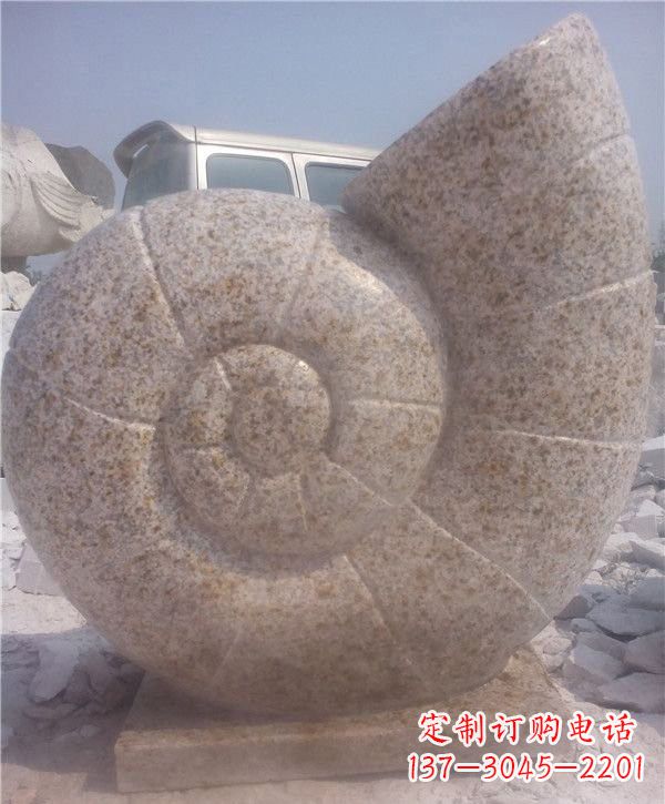 福建花岗岩蜗牛石雕|质感细腻的蜗牛雕塑