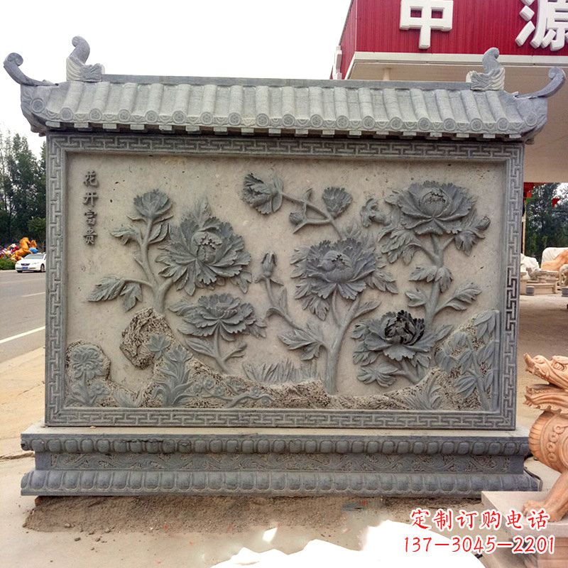 福建精致影壁雕塑,贵宾大门落成仪式与祥和气息并存