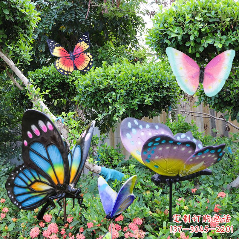 福建花园玻璃钢仿真蝴蝶雕塑