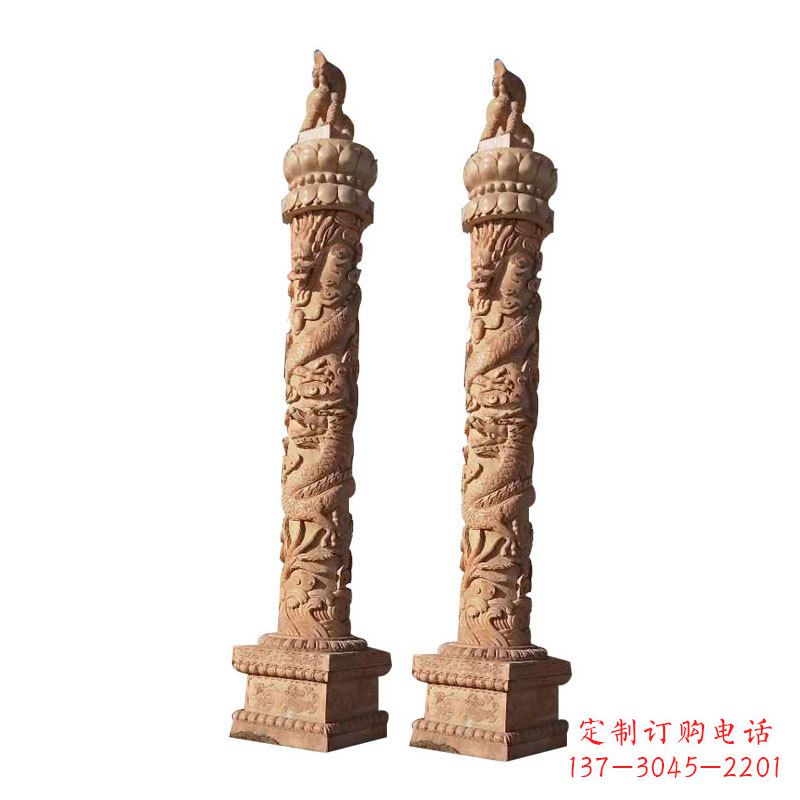 福建华表盘龙柱石雕