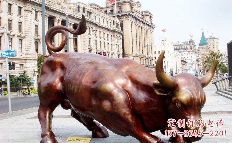 福建华尔街牛招财牛铜雕,拥有力量的象征