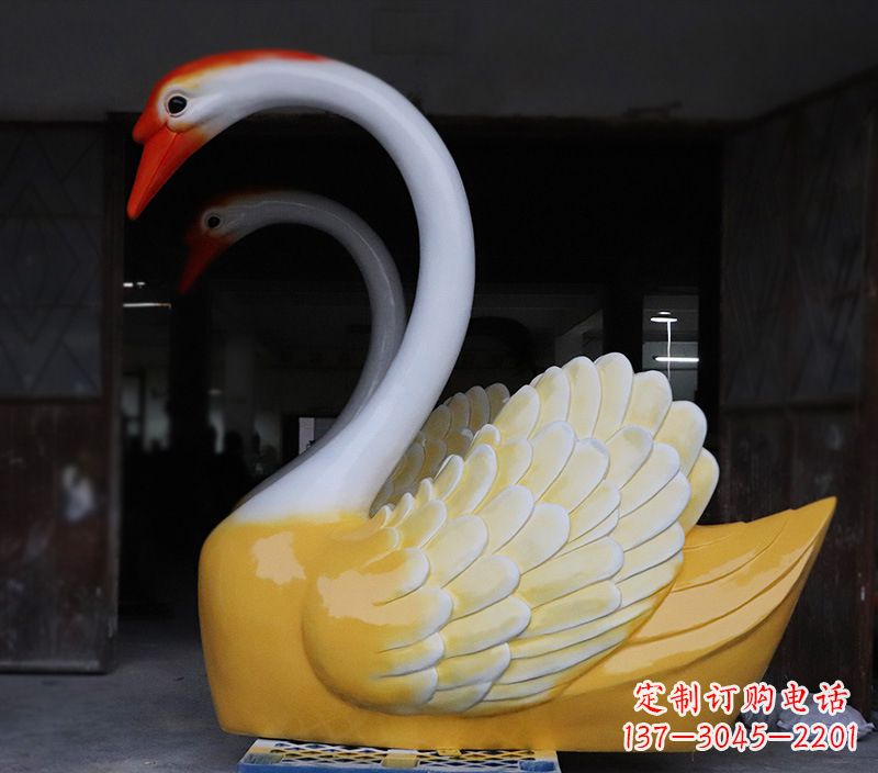 福建爱心天鹅雕塑,让你的爱永生