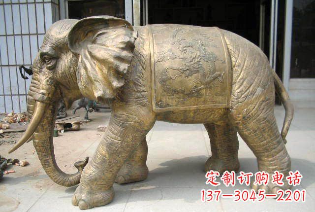 福建黄铜大象雕塑 (2)