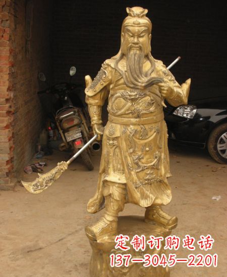 福建优美勇猛的关公雕塑