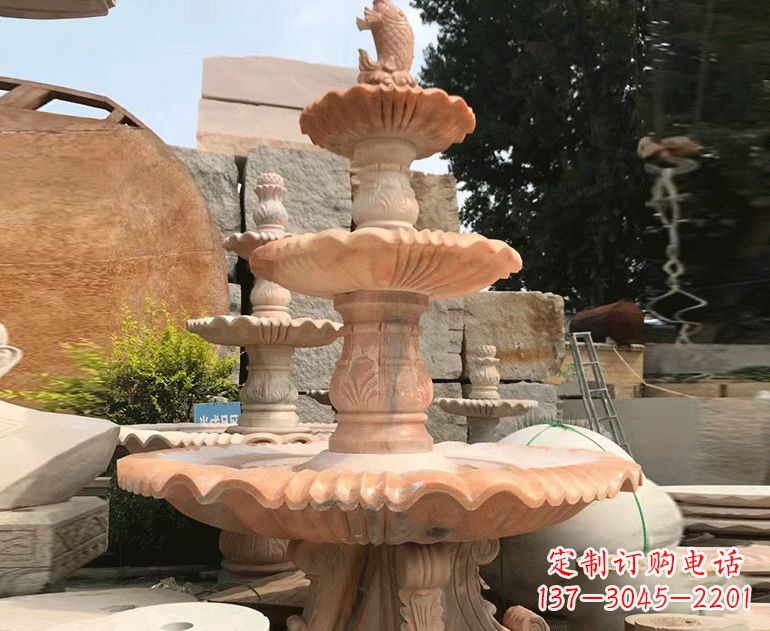 福建精美的黄锈石喷泉雕塑黄锈石喷泉雕塑是一种…