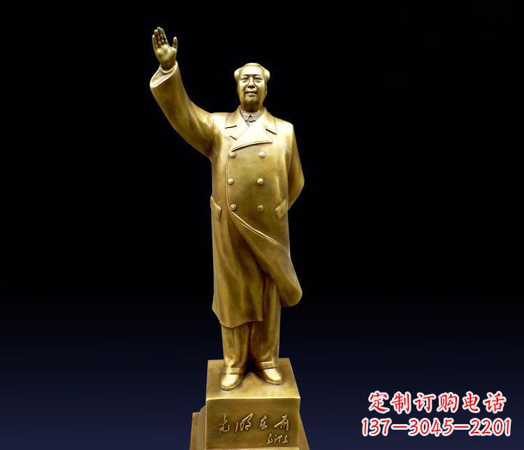 福建挥手的主席广场铜雕景观雕塑 (2)