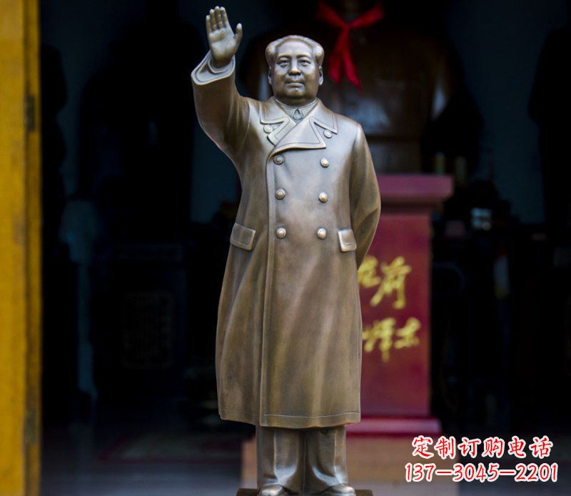 福建中领雕塑——主席广场铜雕景观雕塑