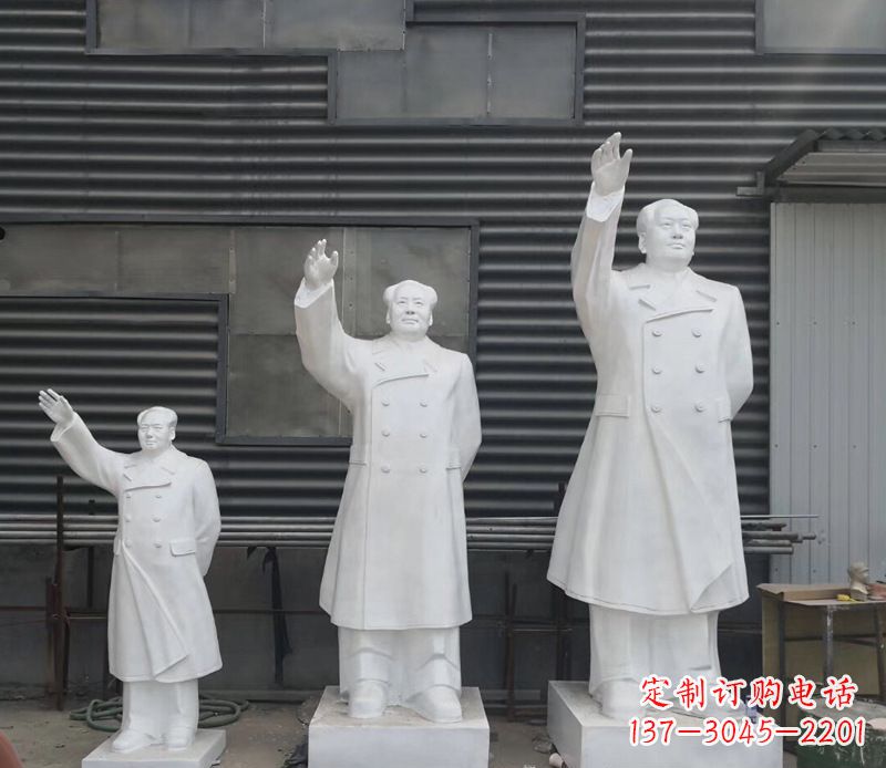 福建追随主席足迹,收藏挥手毛主席校园伟人石雕
