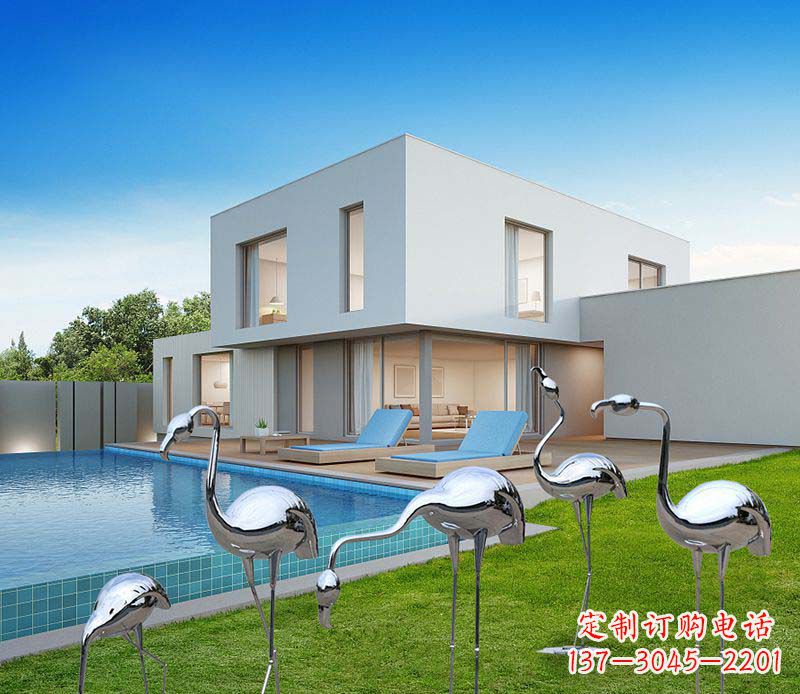 福建永恒火烈鸟——不锈钢装饰雕塑