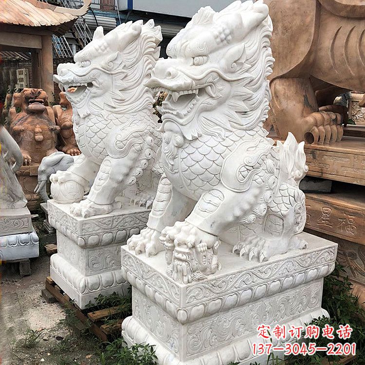 福建财富守护神:吉祥纳福麒麟石雕