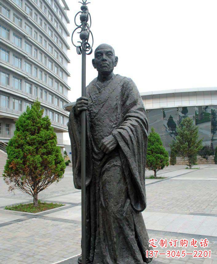 福建鉴真和尚古代名人铜雕