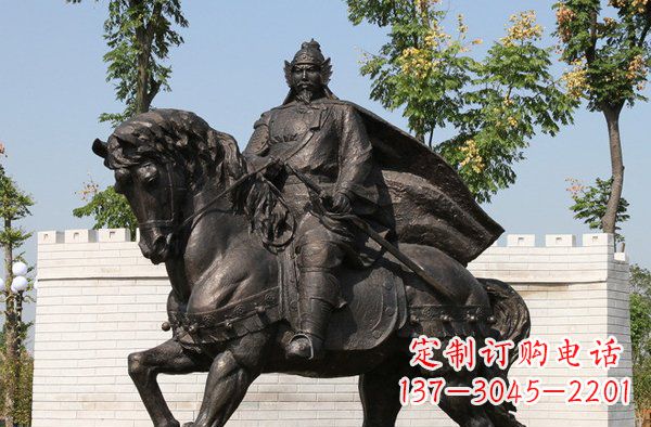 福建将军骑马古代人物铜雕