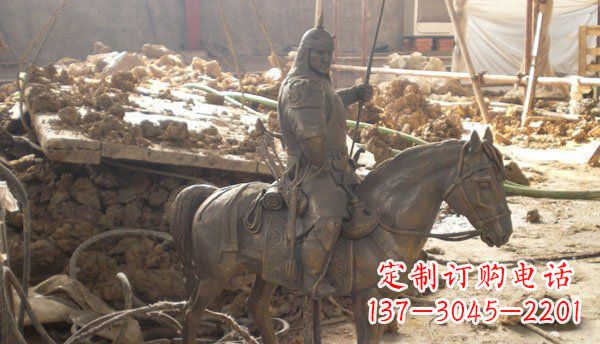 福建精心打造的古典骑马铜雕