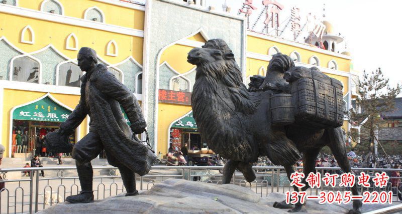 福建骆驼铜雕,让新疆风情永传