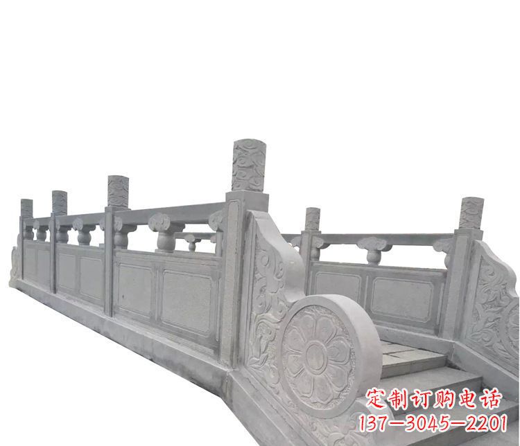 福建中领雕塑精美的大理石栏板石雕
