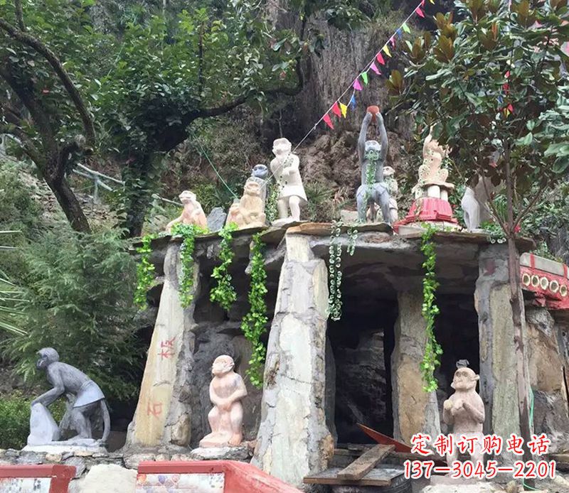 福建中领雕塑：精美猴子石雕